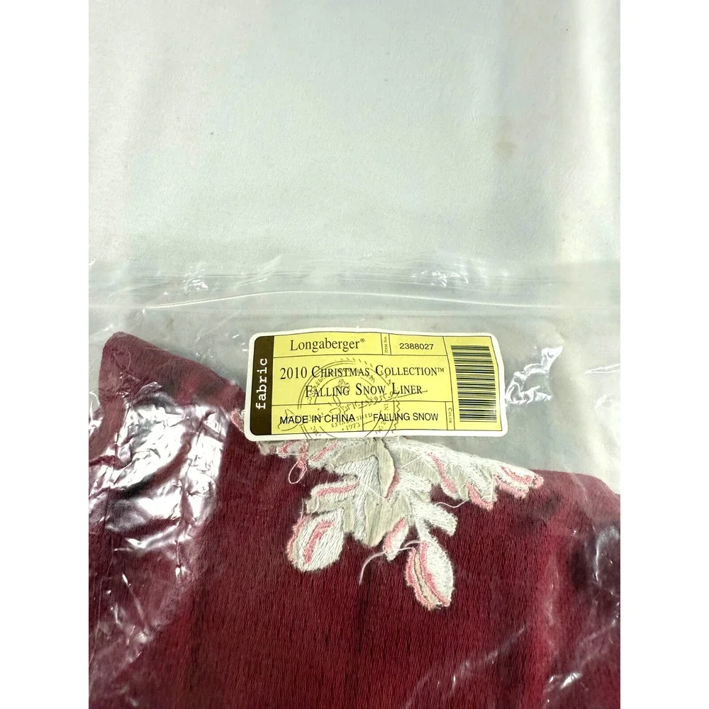 2010 Longaberger Christmas Collection Falling Snow Liner 2388027